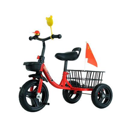 Tricycle with 3 wheels and plastic basket on the back, variety of colors / jug.619
