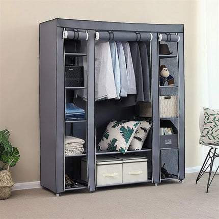 Non-Woven factory 5 Layers 12 compartment Dustproof Wardrobe High Capacity bookshell Open Simple Assembly Storage Cabinet