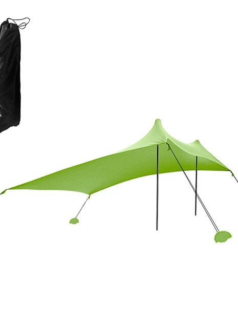 Outdoor Beach Tent Sun Shelter Camping Shades Tents Windproof One-piece Beach Canopy Tents UPF50+ Portable Family Tent For Bea