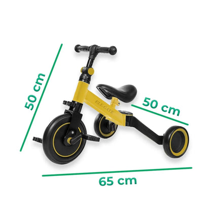ELE-GATE Kids' Balance Bike Tricycle With 3 Wheels For Ages 2-3Y, Plastic Frame, Unisex Design, Outdoor Ride-On Toy,