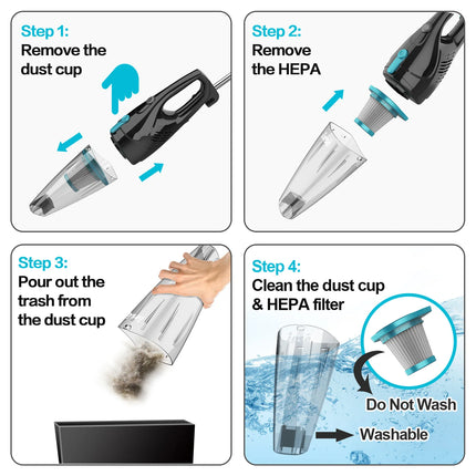Vacuum Cleaner 16Kpa 6M Extra Long Cord Handheld Vacuum Cleaner for Car Cleaning Hard Floor