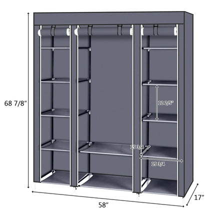 Non-Woven factory 5 Layers 12 compartment Dustproof Wardrobe High Capacity bookshell Open Simple Assembly Storage Cabinet