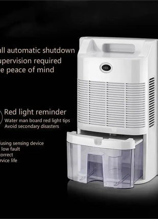 Dehumidifier and Air Purifier 2 in 1 Moisture Absorber Household Mute Bedroom Basement Remote Control Timing External Water Pipe