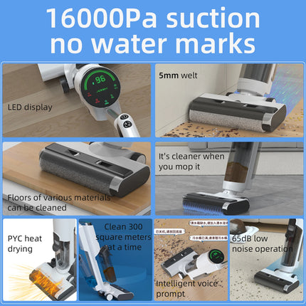 High Quality 18000pa Wet Dry Handheld Wireless Floor Vacuum Cleaner With Self Cleaning