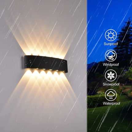 Aluminum LED Wall Lamp Waterproof IP65 Outdoor Garden Lights 8W 12W Interior Wall Light for Bedroom Living Room Stairs Lighting