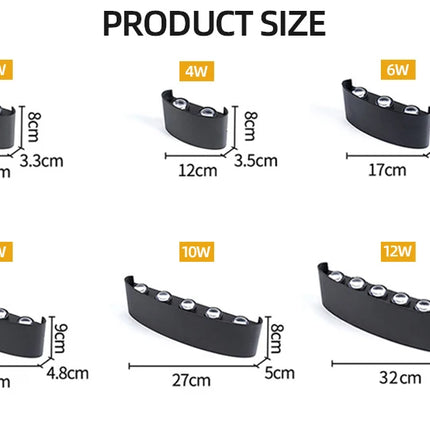 Aluminum LED Wall Lamp Waterproof IP65 Outdoor Garden Lights 8W 12W Interior Wall Light for Bedroom Living Room Stairs Lighting