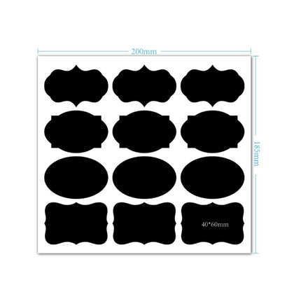48pcs Jar Stickers Kitchen Label Stickers Blackboard Spice Labels Sticker Kitchen Storage Organizer Bottles Label Chalkboard Tag