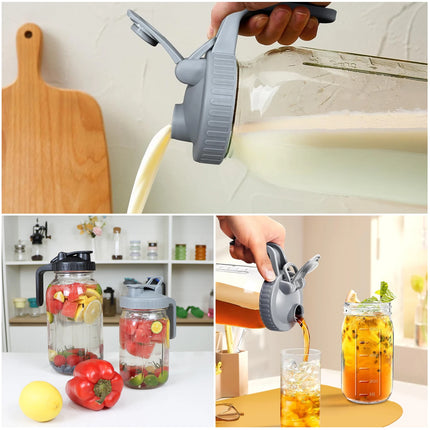 Breastmilk Pitcher 32oz, Glass Pitcher with Lid for Breast Milk Storage, Formula Pitcher with Handle and Pour Spout