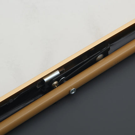 165x60cm Full Length Mirror, Curved Standing Mirror with Hooks, Floor Mirror with Tempered Glass and Aluminum Alloy Frame, Gold