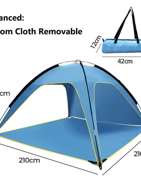 Quick Automatic Opening Beach Tent Sun Shelter Tent Shade Lightwight Pop for Outdoor Camping Three Ventilated And Spacious Tents
