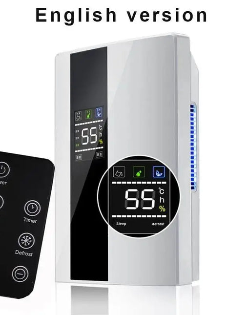 Dehumidifier and Air Purifier 2 in 1 Moisture Absorber Household Mute Bedroom Basement Remote Control Timing External Water Pipe