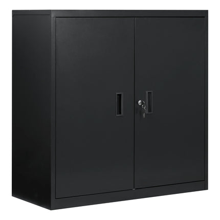 Lockable File Cabinet with Lock Height-Adjustable Shelf Printer Cabinet Multi-Purpose Metal Work Office Storage