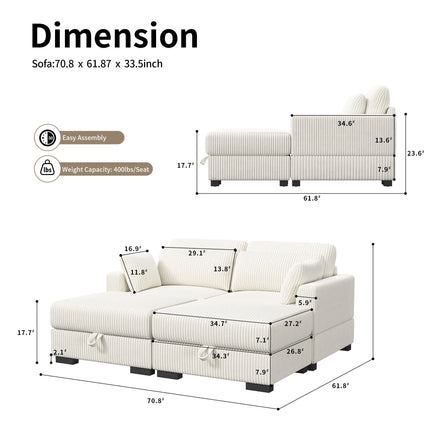 sofa with bed box and upholstered set, free conversion sofa