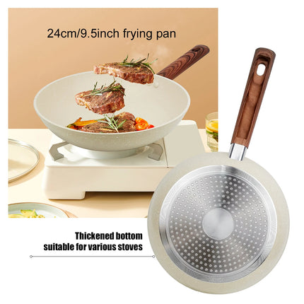 Nonstick Kitchen Cookware Set, Pot and Pan Set of 3 with 2.2L Stock Pot with Lid, 9.8inch Frying Pan Sauce Pan,