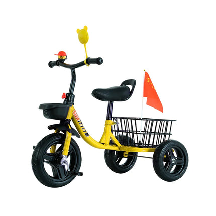 Tricycle with 3 wheels and plastic basket on the back, variety of colors / jug.619