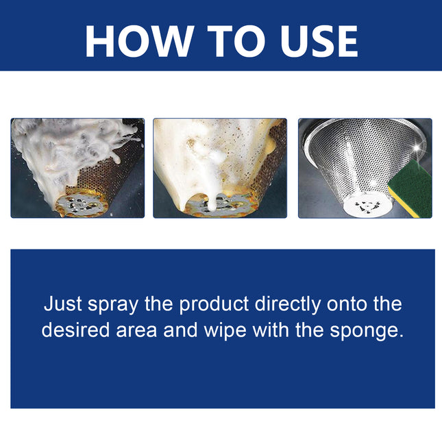 Kitchen Grease Foam Cleaner,Range Hood Stove Exhaust Pipe Wall Kitchen Utensils Grease Cleaner