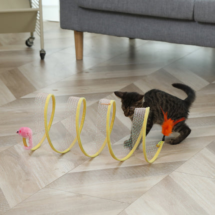 S-Shaped Cat Pet Tunnel Toys Foldable Channel