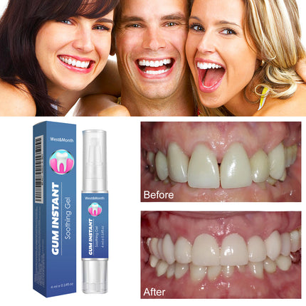 WestMonth Gum Instant Soothing Gel, Relieve Gums Swelling And Pain Clean Teeth Plaque Stains And Whiten Teeth Gel