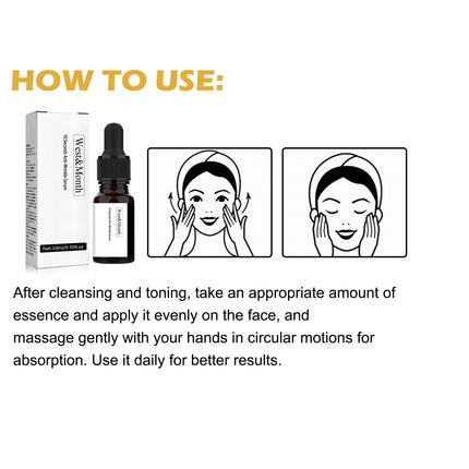 10 Seconds Anti-Wrinkle Serum, Hydrating Firming Skin Care Anti-wrinkle Serum
