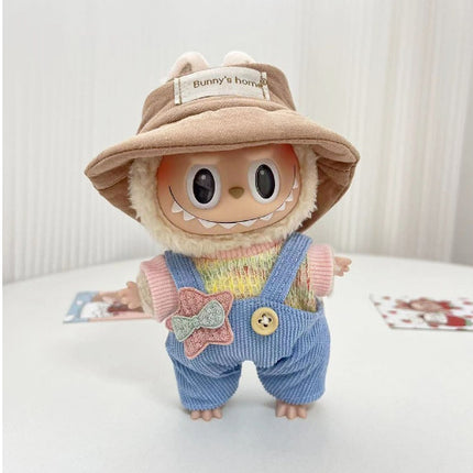 Clothing] Labubu Clothes with PVC Face Pendant, Labubu Sitting Party Series Doll Clothing