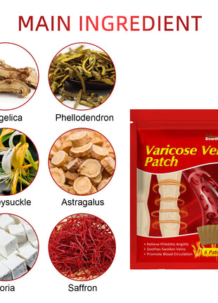 Varicose Veins Patch, Relief Of Swelling Pain Earthworm Leg Massage Activating Repair Patch