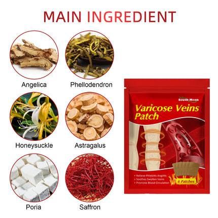 Varicose Veins Patch, Relief Of Swelling Pain Earthworm Leg Massage Activating Repair Patch