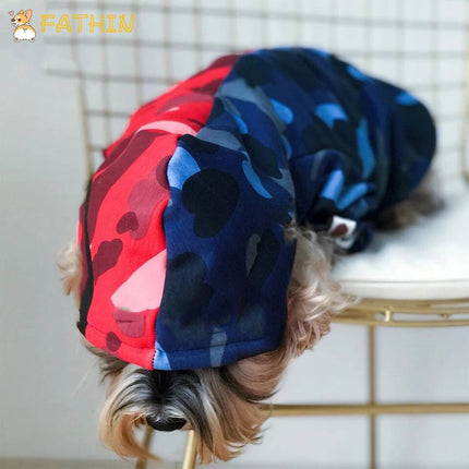 FATHIN Dog Clothes Pupreme Pawmain French Bulldog Shirt Dog Sweater Sport Retro Chihuahua Cat Pet Clothes S-XXL