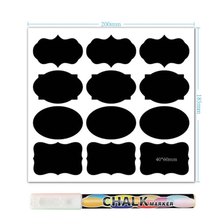 48pcs Jar Stickers Kitchen Label Stickers Blackboard Spice Labels Sticker Kitchen Storage Organizer Bottles Label Chalkboard Tag