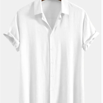 Men's Stand Collar Slim Fit Linen-Cotton Suit Set