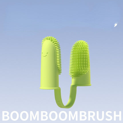 New Dog Toothbrush Double Fingers Pet Supplies Teeth Cleaning Finger Sleeves Oral Cleaning Tools Puppy Accessories Useful Gadget