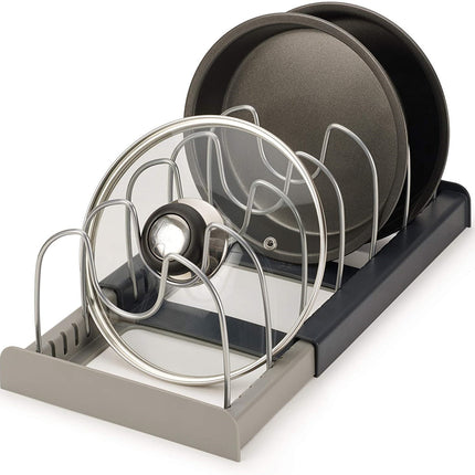 Kitchen Supplies Storage Rack Tabletop Telescopic Pot Cover Rack Kitchen Utensils Storage Rack Drainage Tray Telescopic Drawer Organizer