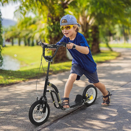 12-inch Children's Scooter with Adjustable Height.  Black