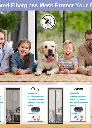 Large Tool-free Magnetic Mosquito Net Summer Anti Bug Fly Door Curtains Mesh Auto Closing Door Screen Anti Bug Fly Door Screen