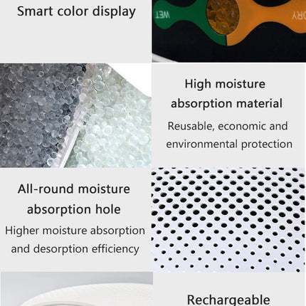 Mini Electric Dehumidifier Air Purifier Renewable Recycling Moisture Absorbent Practical Air Dryer For Cupboard Wardrobe 250ml