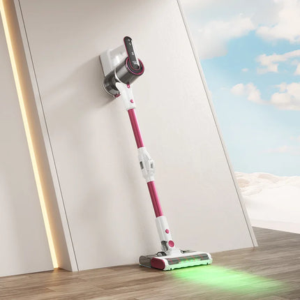 Wireless Green Light Dust Display Vacuum Cleaner, Foldable Suction Mop Integrated Roller Brush