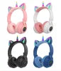 Wireless Earbuds TWS Headphones Stereo Sound Earphones Girls Cat Ear Headset Low Latency Jst