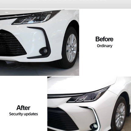 Car LED DRL Daytime Running Light Yellow Turn Signal 12V Fog Lamp Decoration Bumper Light For Toyota Corolla 2019 2020 2021 2022