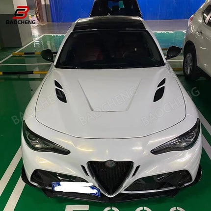 Suitable for Alfa Romeo Giulia High Quality Half Carbon Fiber/Glass Fiber Front Bumper Lip Car Parts GTAM Style