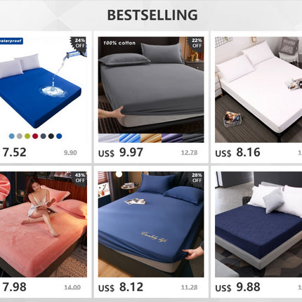 Cotton Fitted Sheet with Elastic Bands Non Slip Adjustable Mattress Covers for Single Double King Queen Bed,140/160/200cm