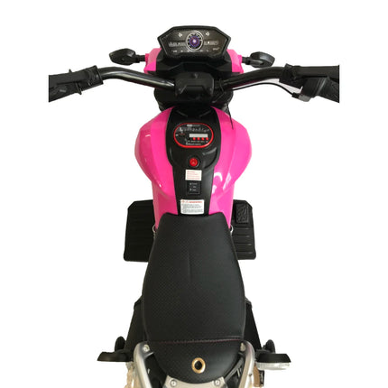 Electric Motorcycle for Kids ride on 12V Electric Dirt Bike with Training Wheels Hand Racing Foot Brake Boys Girls Gift