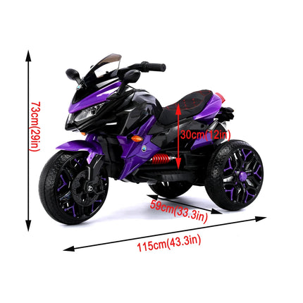 Battery Powered Scooter 3-Wheels 12 V Kids Ride on Scooter Training Wheels/manual Throttle/ Drive by Hand