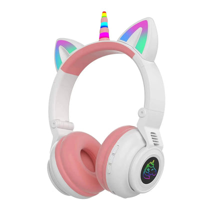Wireless Earbuds TWS Headphones Stereo Sound Earphones Girls Cat Ear Headset Low Latency Jst