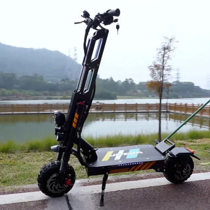 13Inch 60V 8000W Dual Brushless Motors IP54 Waterproof Foldable Electric Scooter