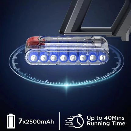 High-Speed Hand Held Ultra Fine Air Filter Wet/Dry Vacuum Cleaner with OLED Display for Cars