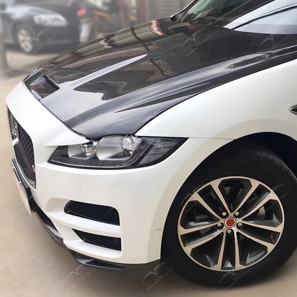 2016-2020 for Jaguar F-PACE Hood Carbon Fiber Engine Hood Black Cover Modified Car Hood  Bumper