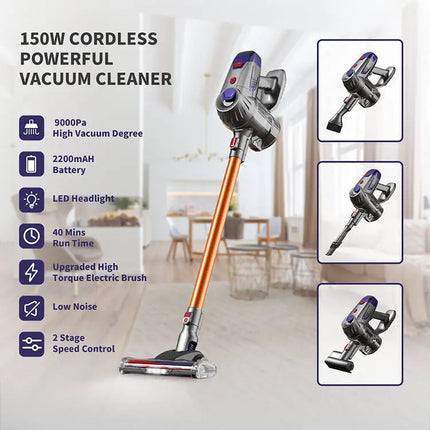 Wireless Portable 9000pa Carpet Dry Vacuum Cleaners for Home and Car