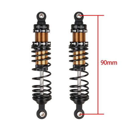 KYX 90mm Adjustable Front Rear Metal Shock Absorber Universal 1/10 RC Crawler DIY Modified Car Parts FORD Accessories Unisex