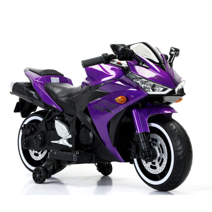 12v7ah Kids Scooter Ride on Toy with Training Wheels/manual Throttle/ Drive by Hand /Lighting  Wheels