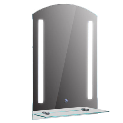 Kleankin LED lights 70x50 cm bathroom mirror with silver touch switch