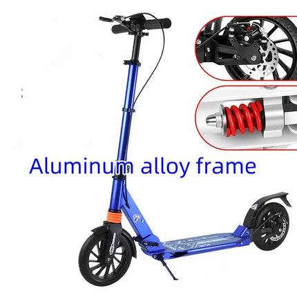 Electric 2-Wheel Foldable Skateboard with Disc Brake Aluminum Alloy Adult & Children's Scooter Hand Brake